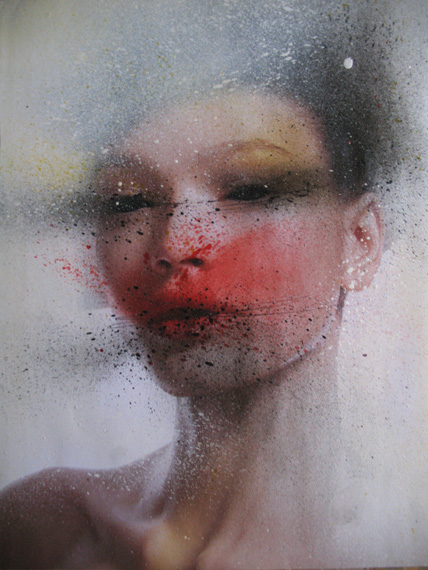 Marco Rea - Sweet injurious behavior- spray e penna su pagina di giornale, 2009